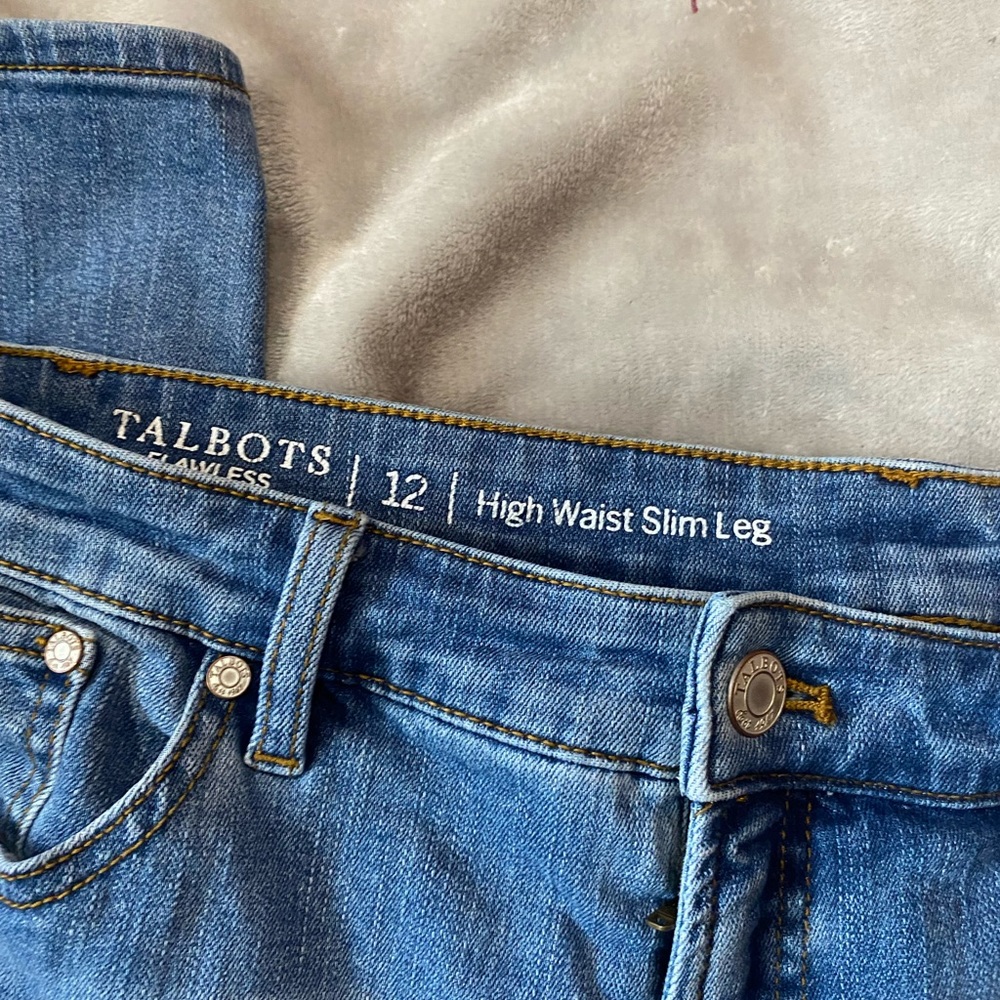 Talbots Flawless High Waist Slim leg Jeans -  Size 12